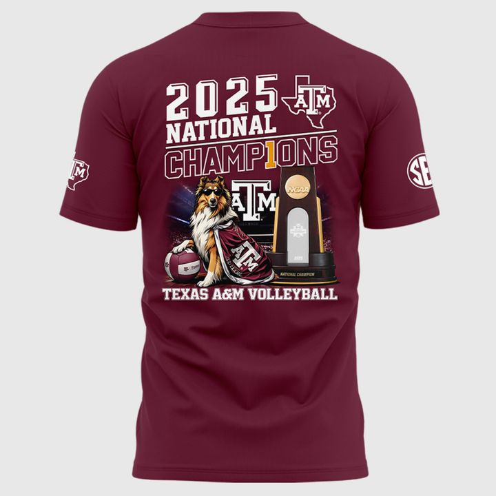 2025 Limited edition T-Shirt Texas A&amp;M Aggies women's volleyball National Champions