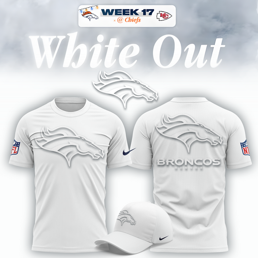 Denver Broncos 2026 "White Out" Limited Edition T-Shirt v2