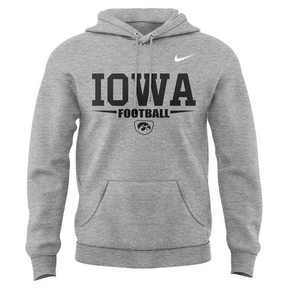 Limited edition Hoodie Gray Coach Kirk Ferentz for fans Iowa Hawkeyes football.