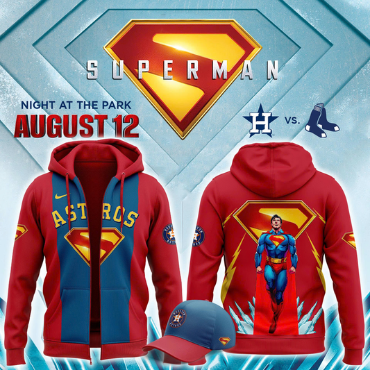 Houston Astros x Superman Night At The Park Zip Hoodie