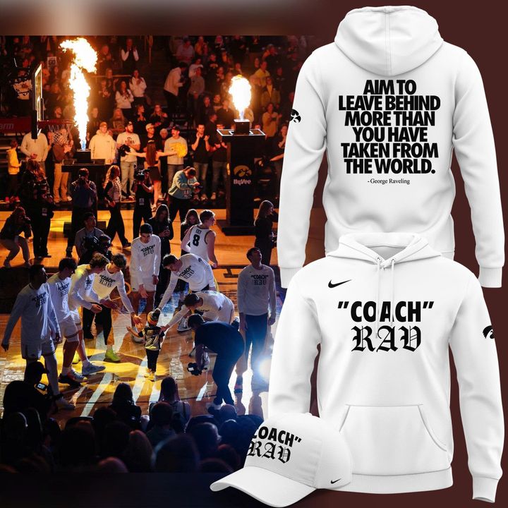 Limited edition Hoodie Honoring Coach Raveling Iowa Hawkeyes men's basketball for fans