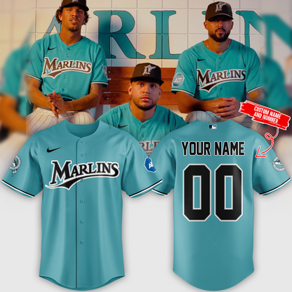 Limited Edition 2026 Miami Marlins Jersey Custom Name and Custom Number