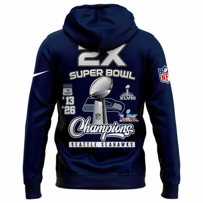 Seattle Seahawks Super Bowl LX Champions Limited Edition Hoodie