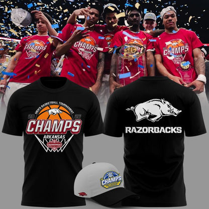 Arkansas Razorbacks Men's Basketball 2026 SEC Tournament Champions T Shirt