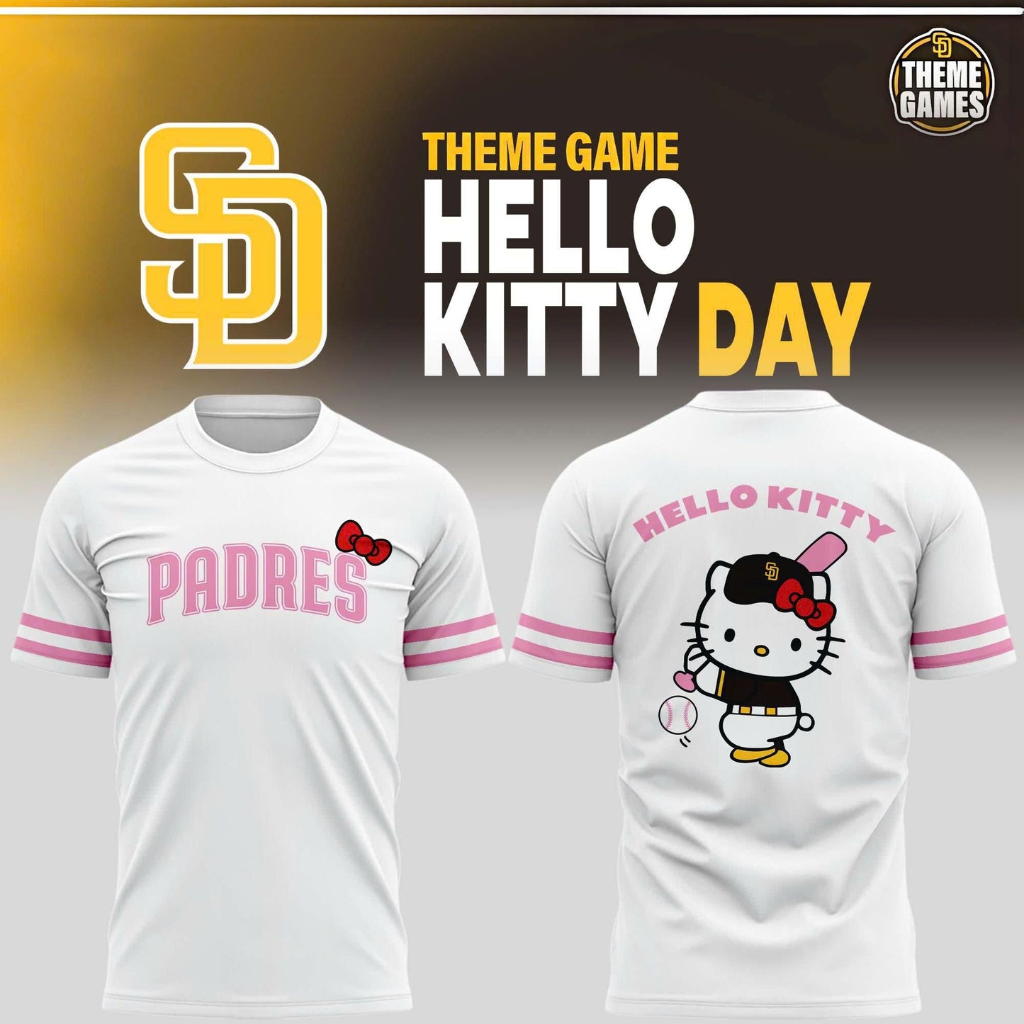 SD Padres 2026 Hello Kitty Day T-Shirt - Limited Edition
