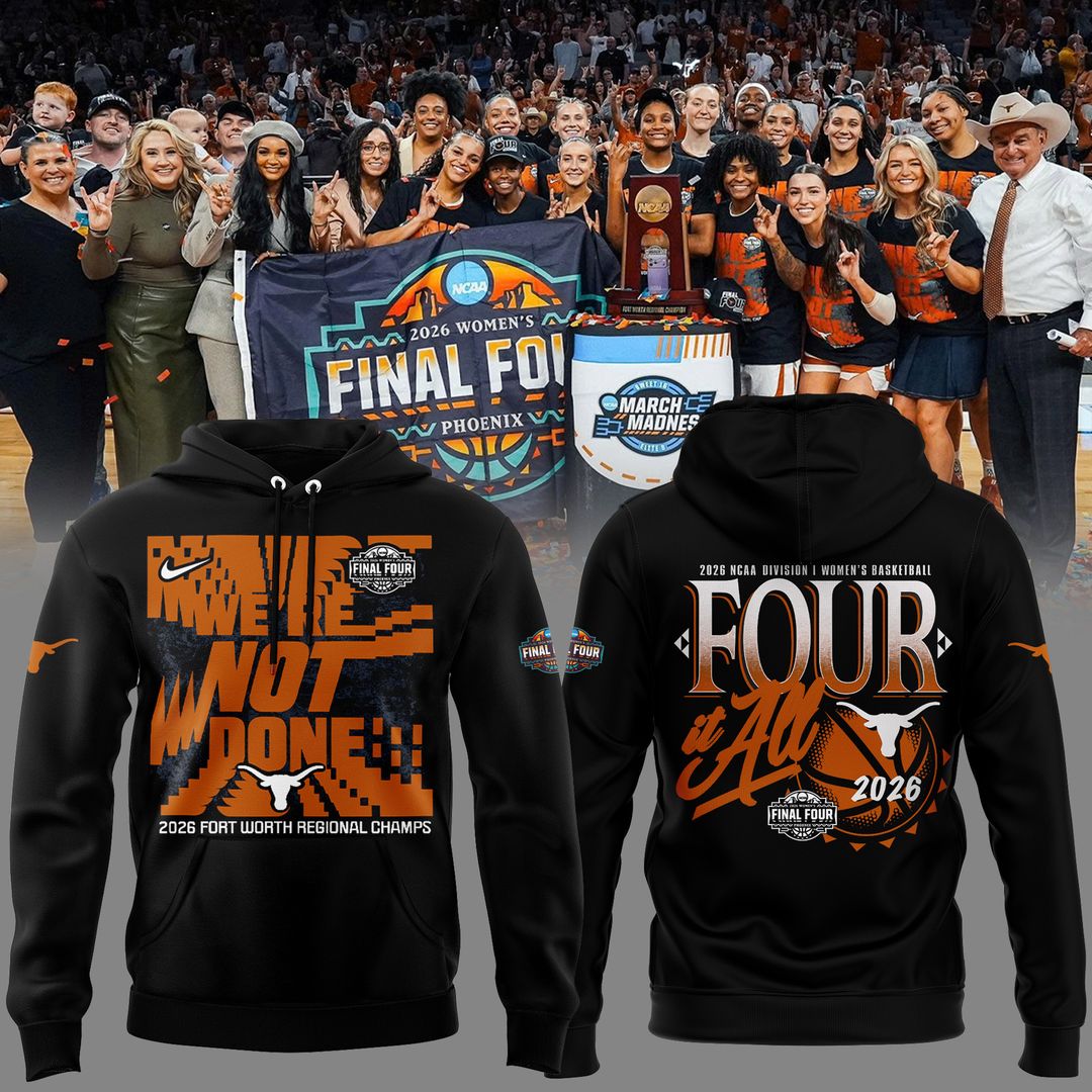 Texas Longhorns 2026 NCAA Women's Basketball Tournament March Madness Final Four Hoodie