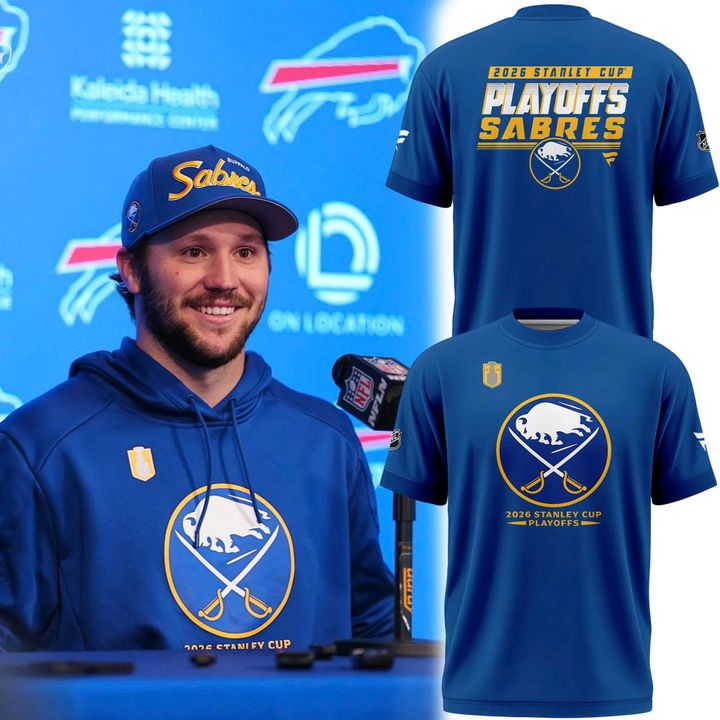 Buffalo Sabres Royal 2026 Stanley Cup Playoffs Pro Rink T-Shirt - Limited Edition