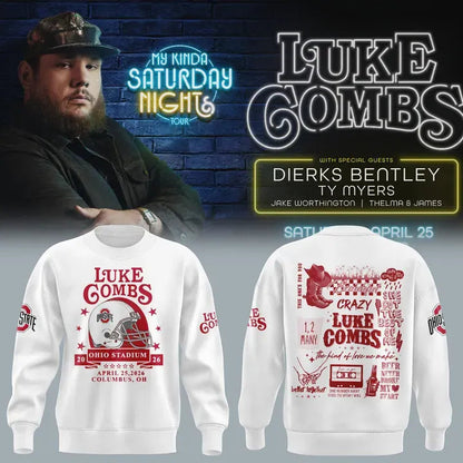 Luke Combs x Ohio State Stadium - My Kinda Saturday Night Tour 2026 Sweatshirt