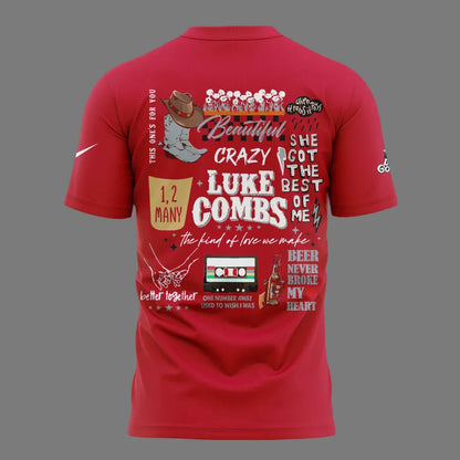 Limited Edition Luke Combs x Ohio State Stadium Tour T-Shirt