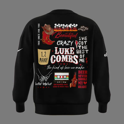 Luke Combs x Ohio State Stadium - Black Sweatshirt