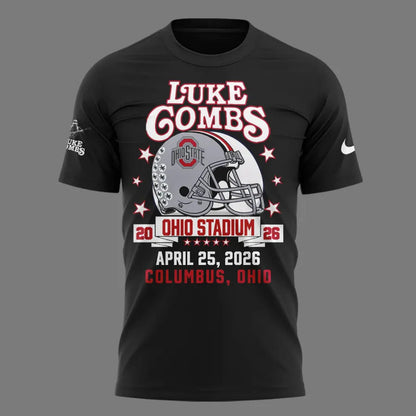Limited Edition Luke Combs x Ohio State Stadium Tour Black T-Shirt
