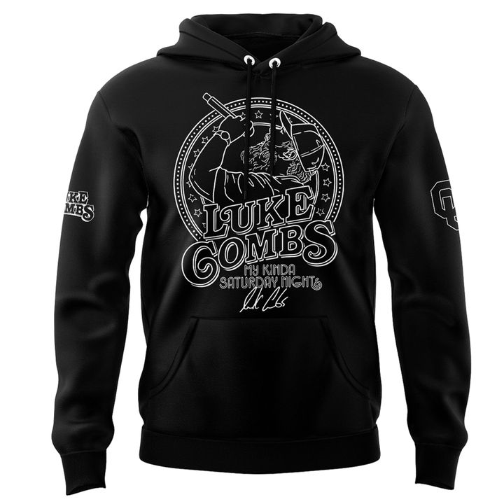 Exclusive Version Black Hoodie Luke Combs x Oklahoma Sooners