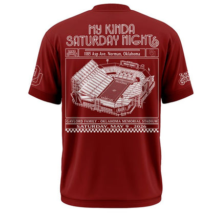 Exclusive Version Red Tshirt Luke Combs x Oklahoma Sooners