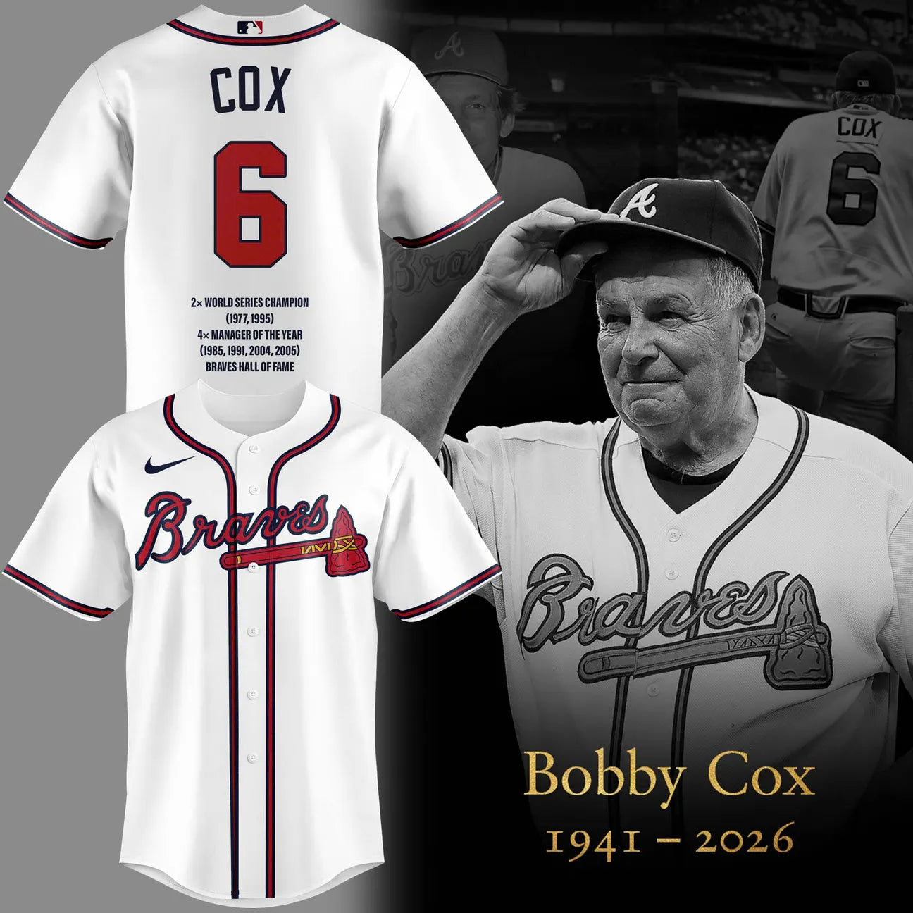 In Memory Bobby Cox Jersey