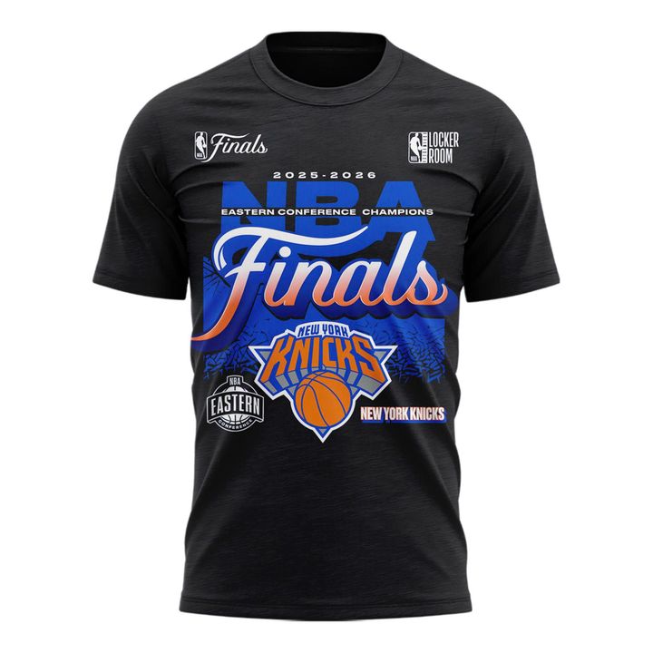 Men's New York Knicks 2026 NBA Eastern Conference Champions Two-Sided T-Shirt