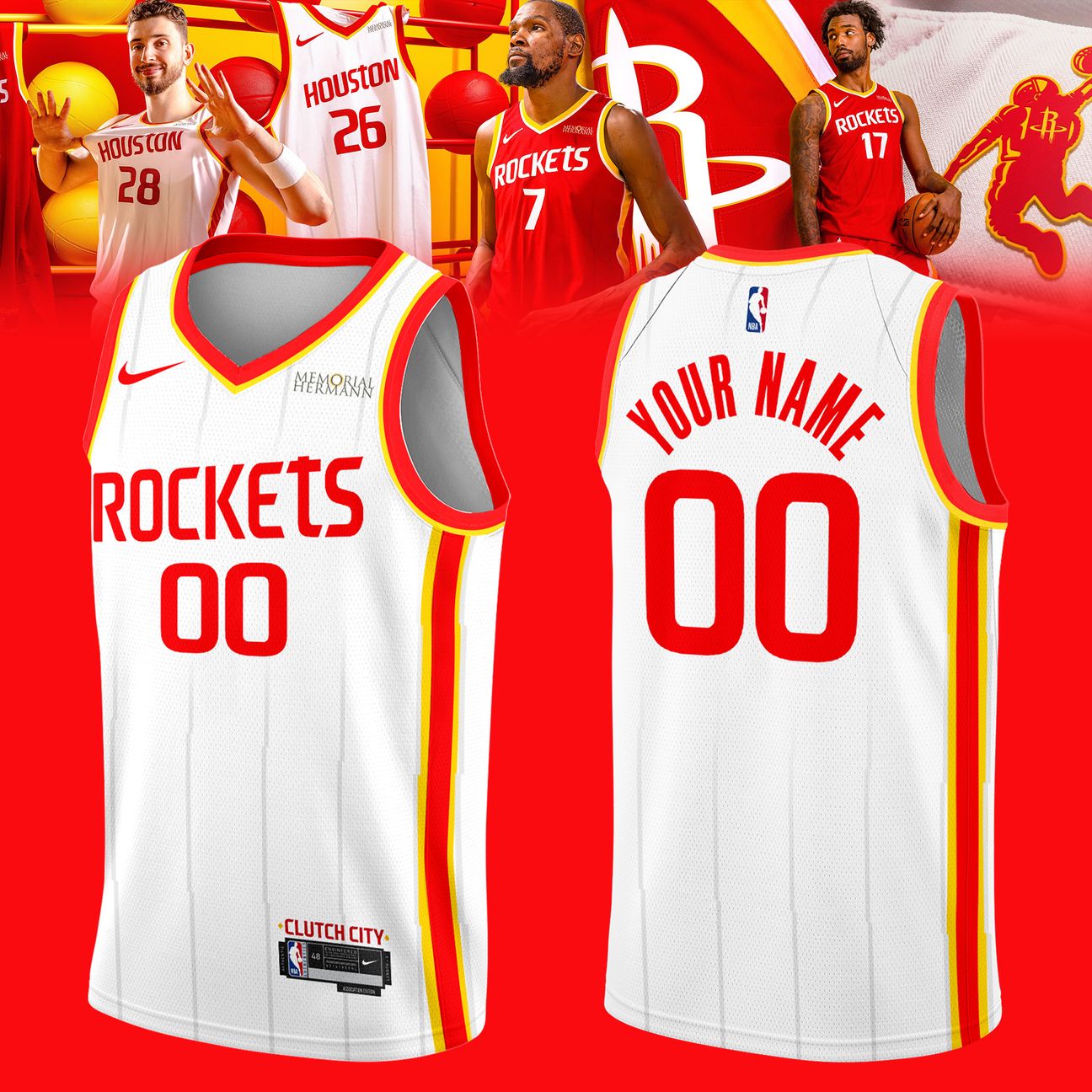 Houston Rockets Clutch City Jersey - White
