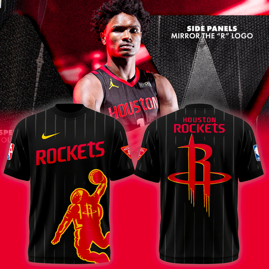 Houston Rockets 2026 New Logo T-Shirt - Black