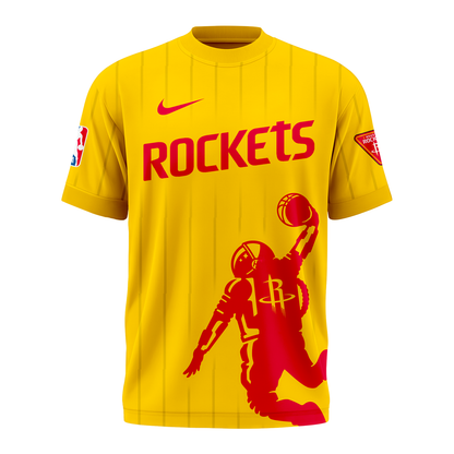 Houston Rockets 2026 New Logo T-Shirt - Yellow