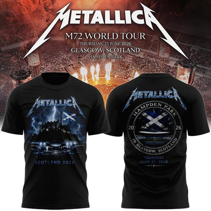 Metallica M72 World Tour 2026 Glasgow Limited T-shirt