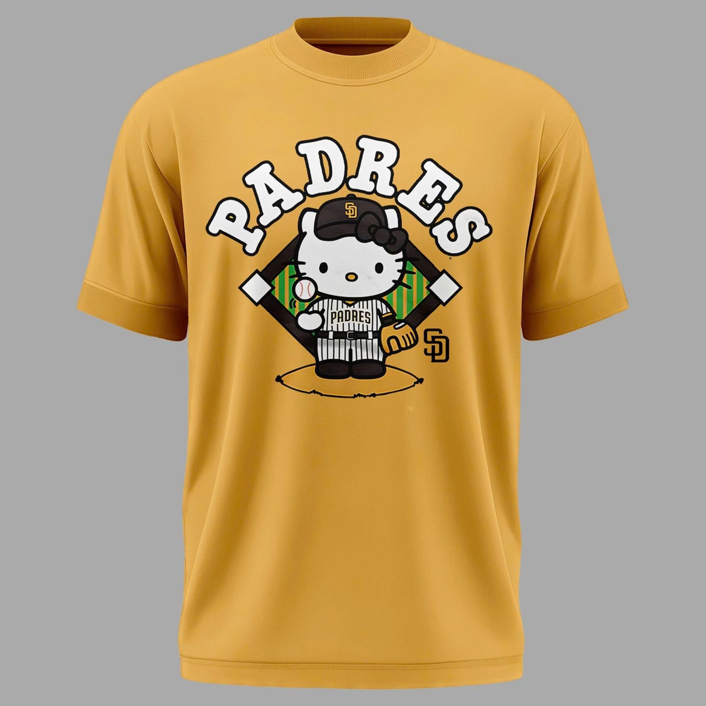 Gold SD Padres x Hello Kitty T-Shirt - Limited Edition