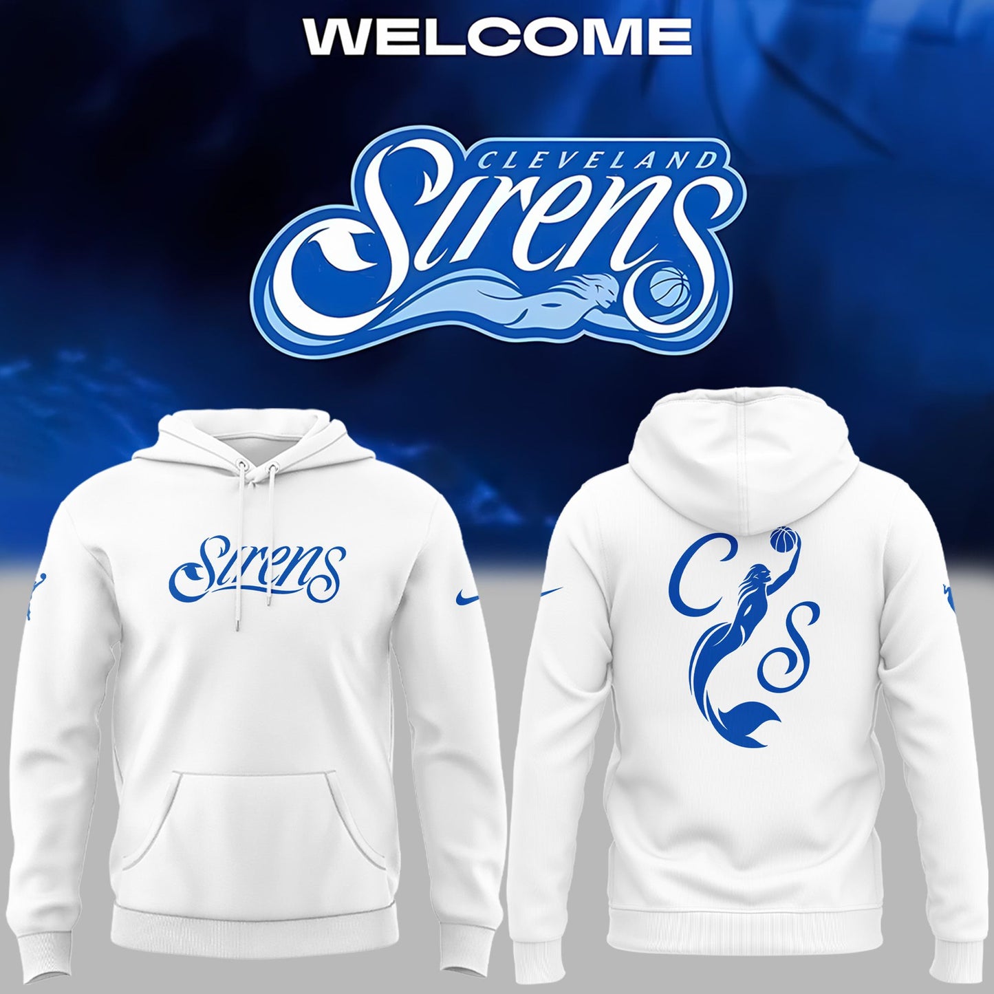 Cleveland Sirens WNBA White Hoodie