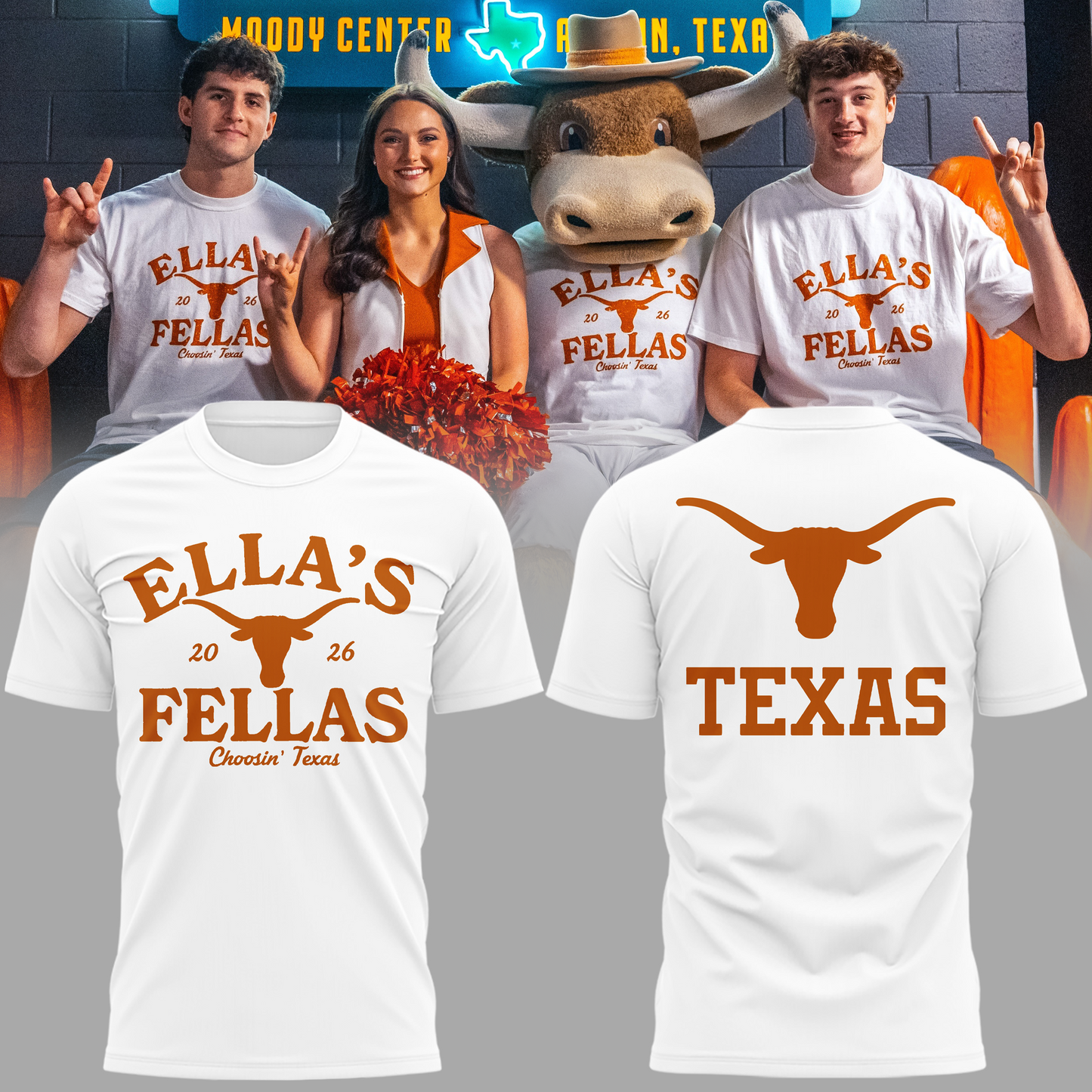 Limited Edition T-Shirt Ella’s Fellas x Texas Longhorns.