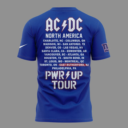 001. Newest Shirt AC/DC x New York Giants - POWER UP TOUR 2026 T-Shirt