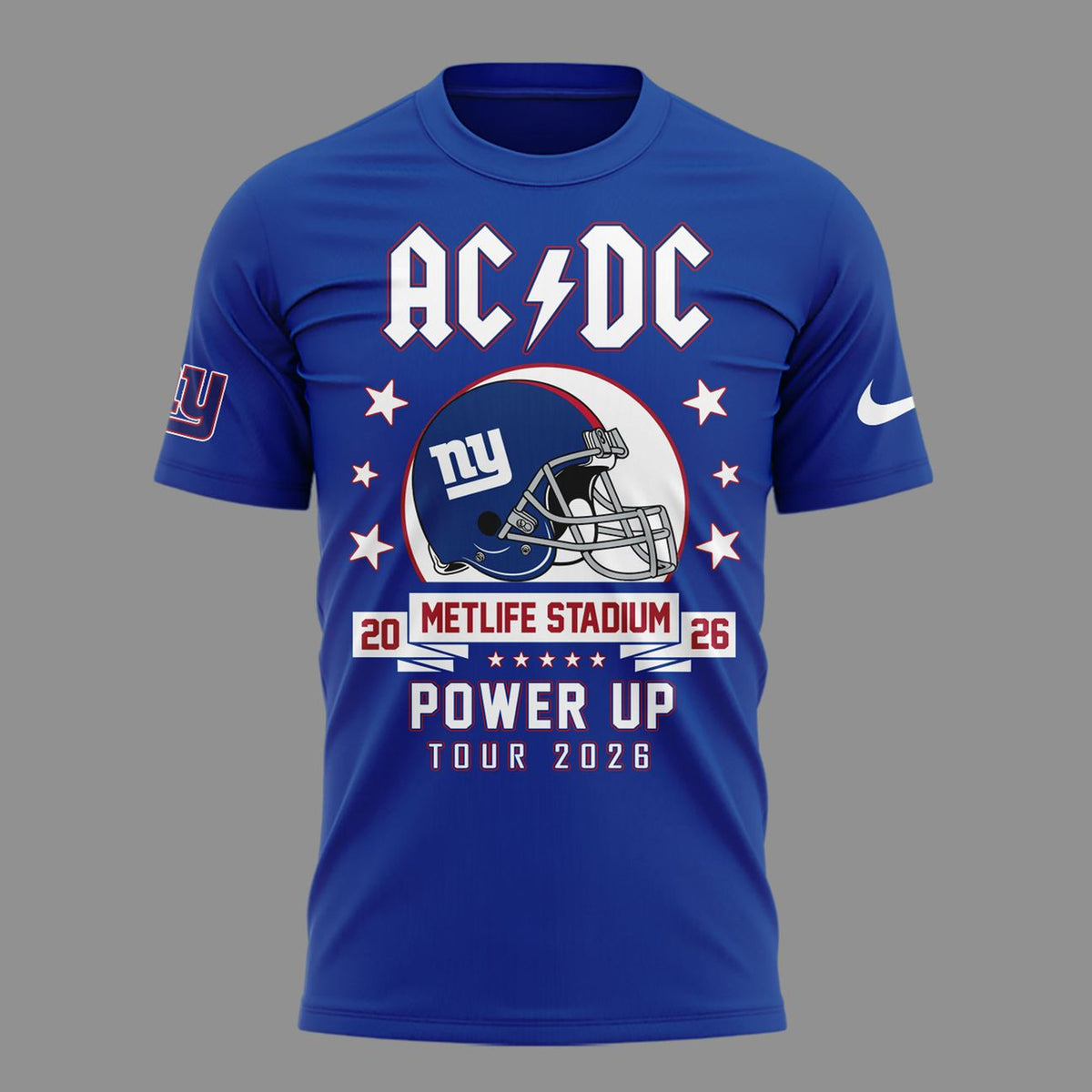 001. Newest Shirt AC/DC x New York Giants - POWER UP TOUR 2026 T-Shirt
