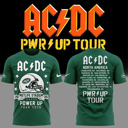 01. AC/DC x New York Jets - POWER UP TOUR 2026 T-Shirt