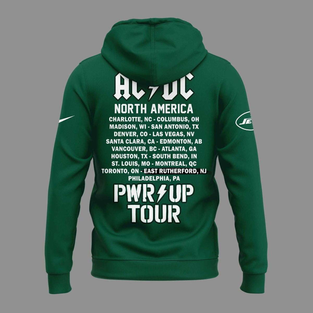 01.06. Limited Edition AC/DC x New York Jets - POWER UP TOUR 2026 Hoodie