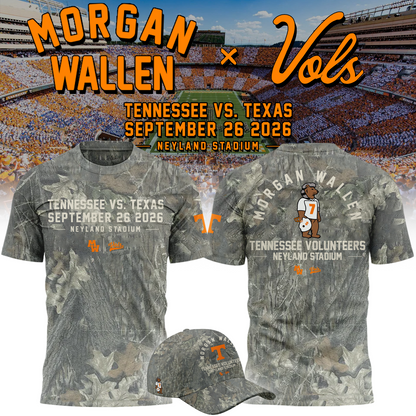 Morgan Wallen x Tennessee Volunteers Camo Event 2026 - Tshirt