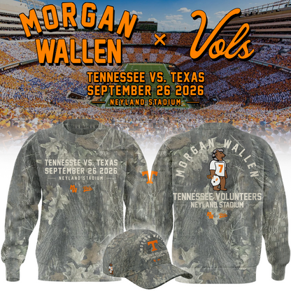 01.Morgan Wallen x Tennessee Volunteers Camo Event 2026 SWEATSHIRT