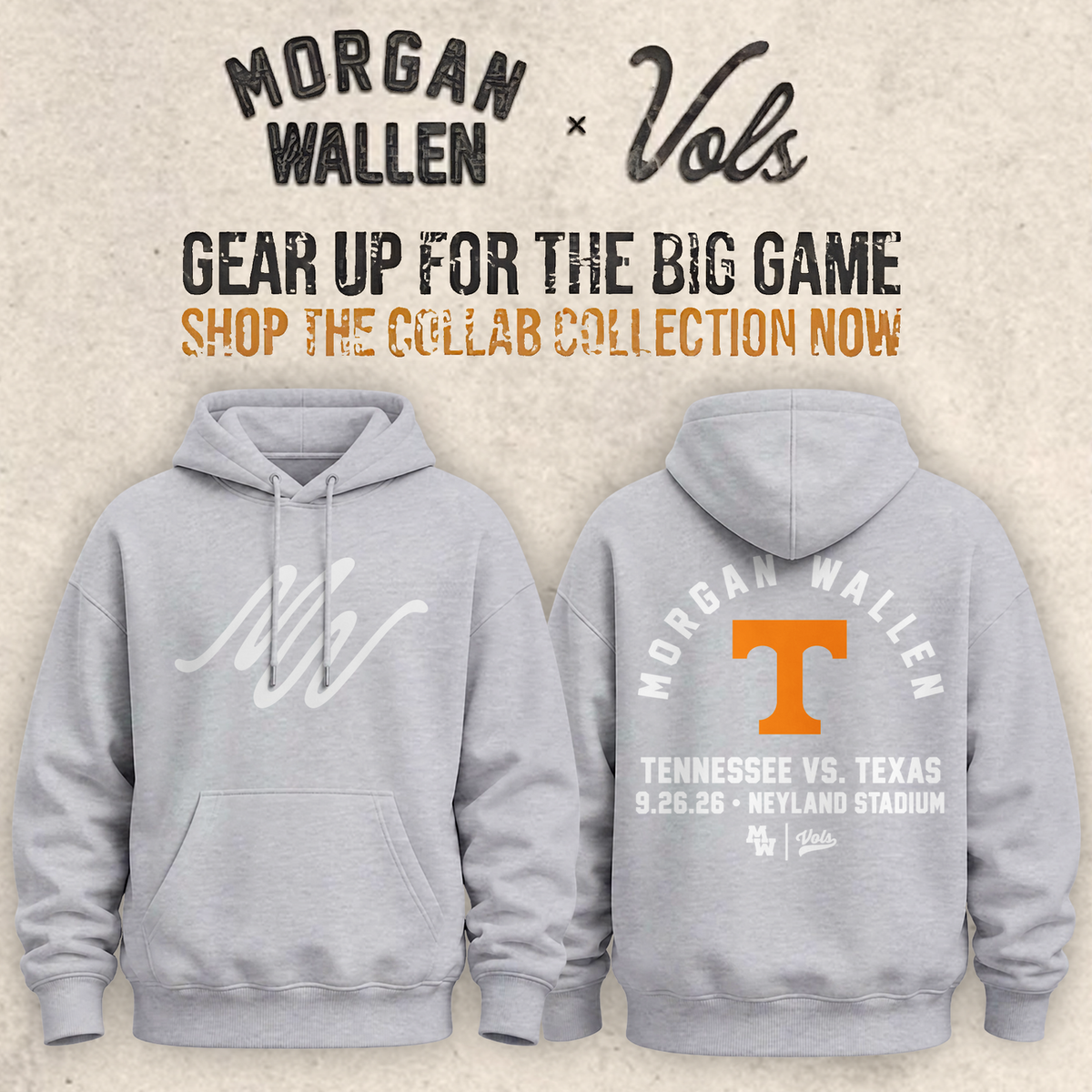 Limited Edition Morgan Wallen x Tennessee Football Tshirt 2026