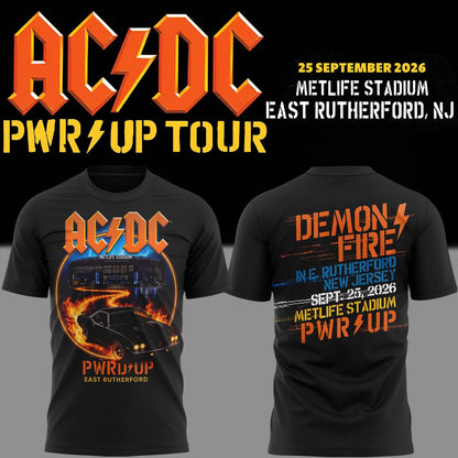 001. Newest Shirt AC/DC x New York Giants Event Shirt - POWER UP TOUR 2026 T-Shirt