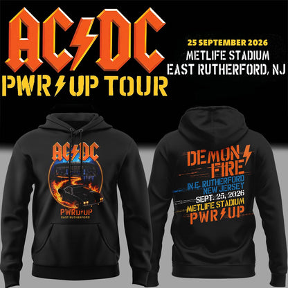 01. Hoodie AC/DC x New York Giants Event Shirt - POWER UP TOUR 2026 T-Shirt