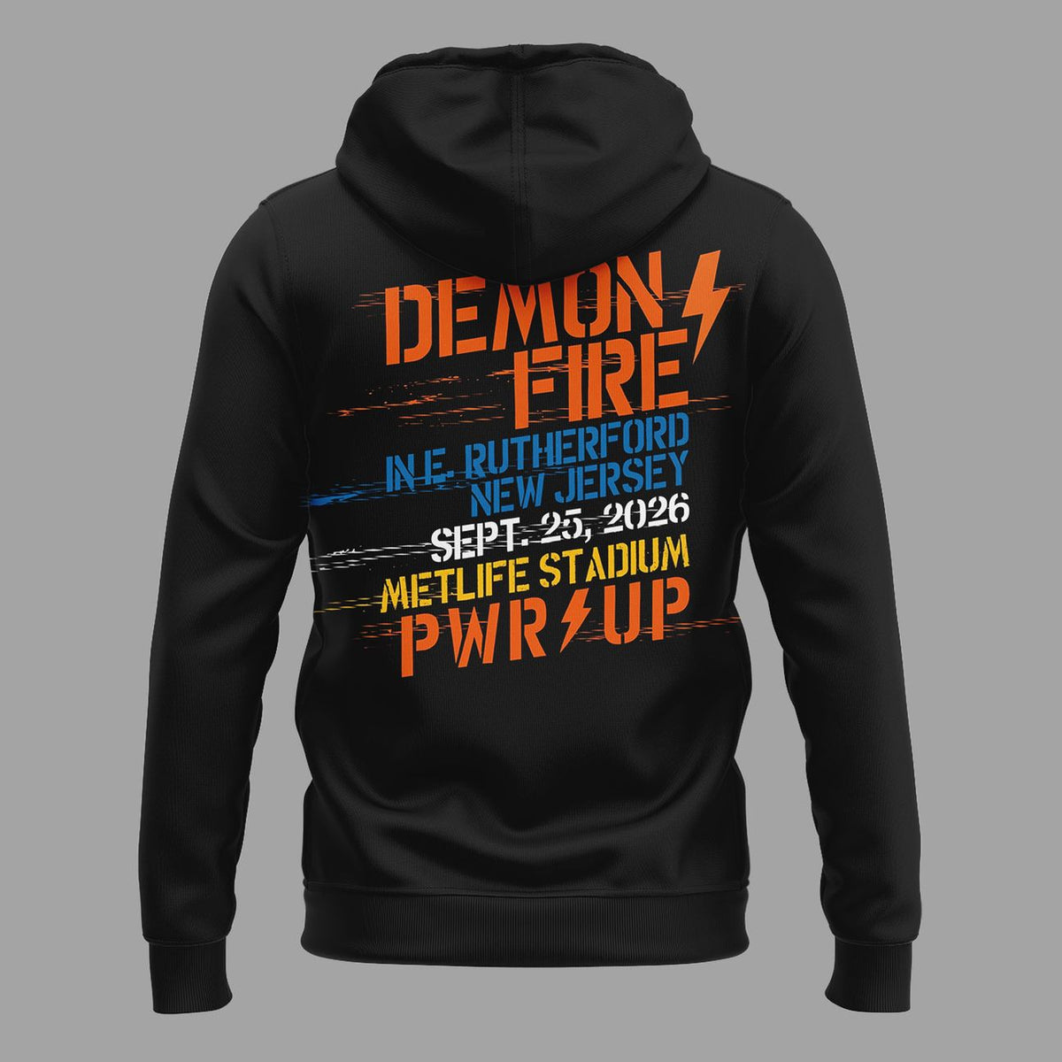 01. Hoodie AC/DC x New York Giants Event Shirt - POWER UP TOUR 2026 T-Shirt