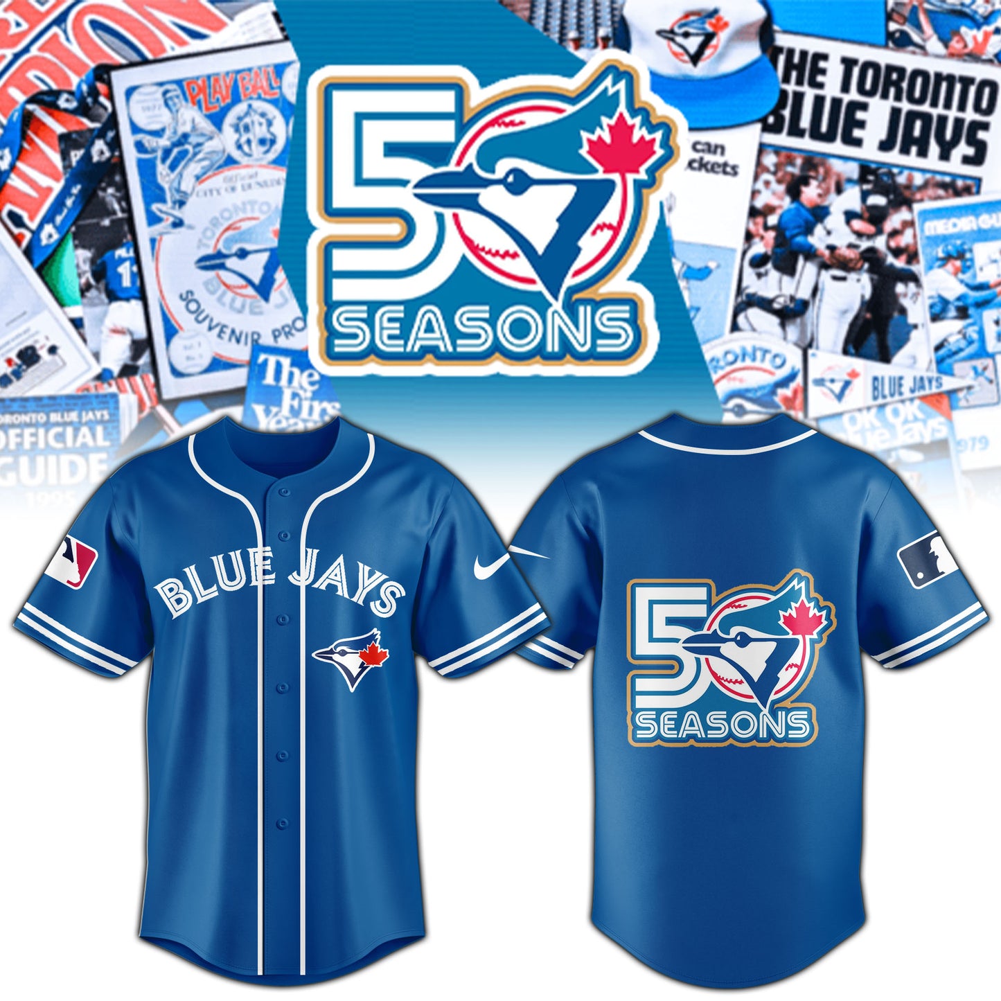 Toronto Blue Jays x 50th Anniversary Commemorative Jersey  Blue | Limited Edition