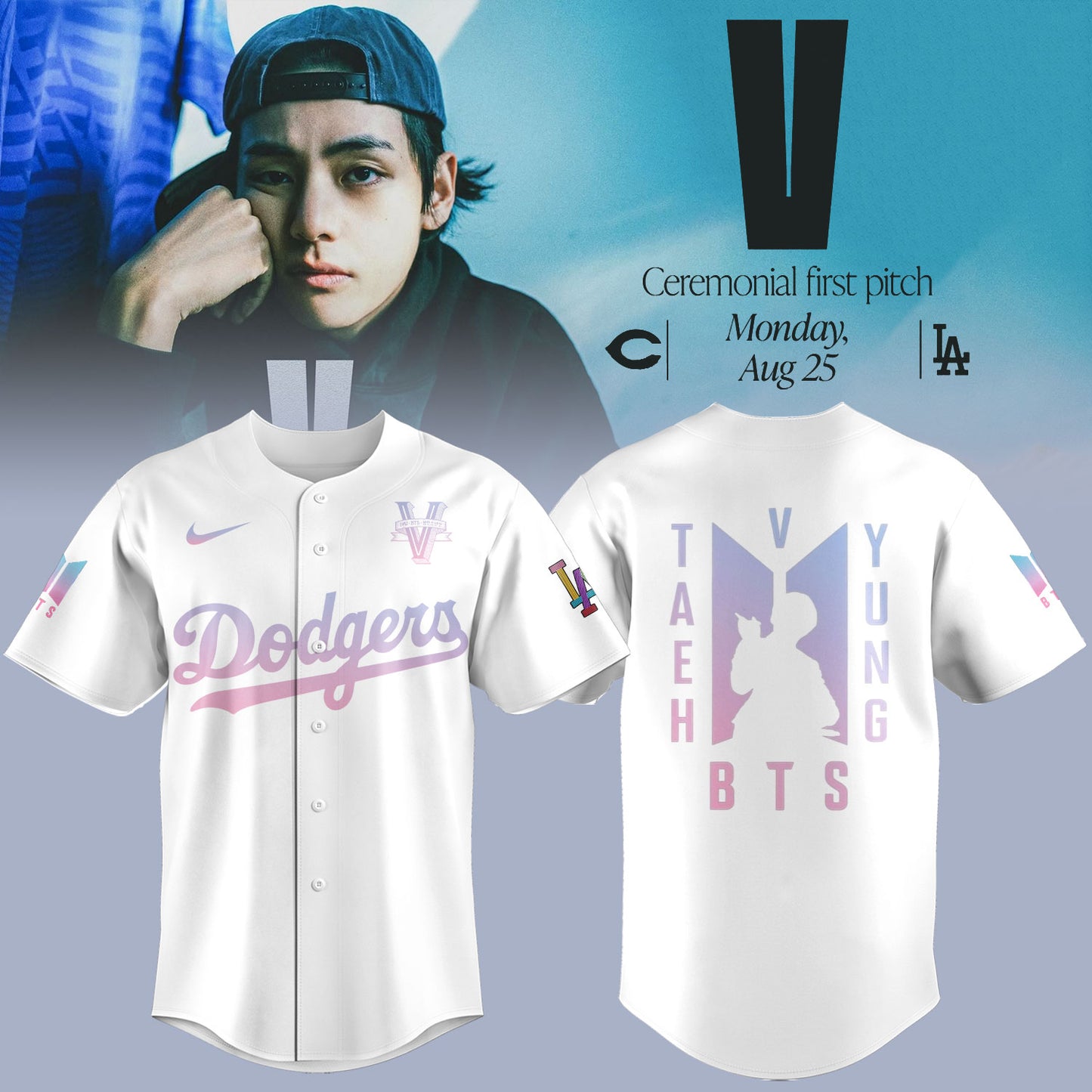 Los Angeles Dodgers x V BTS Limited Edition Jersey v4