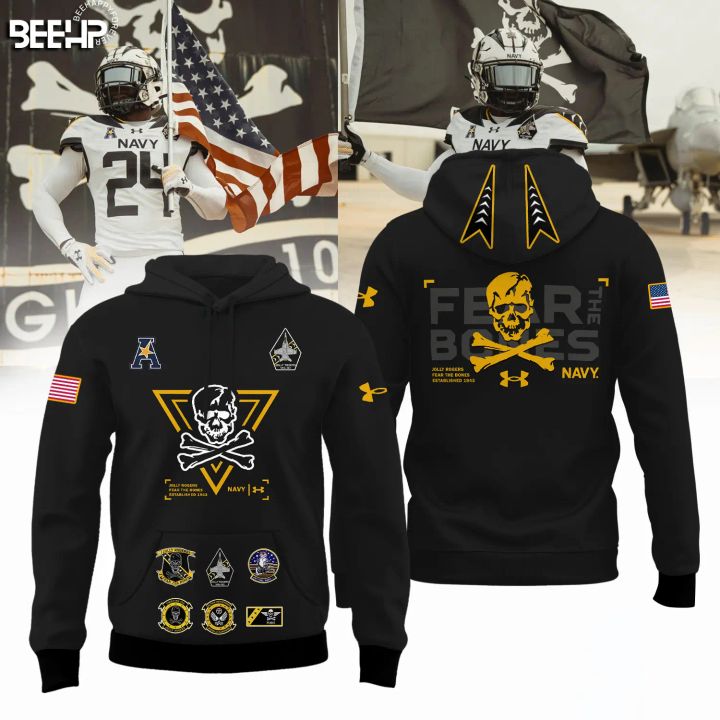 14. Special New Jolly Rogers Navy Midshipmen Shirt