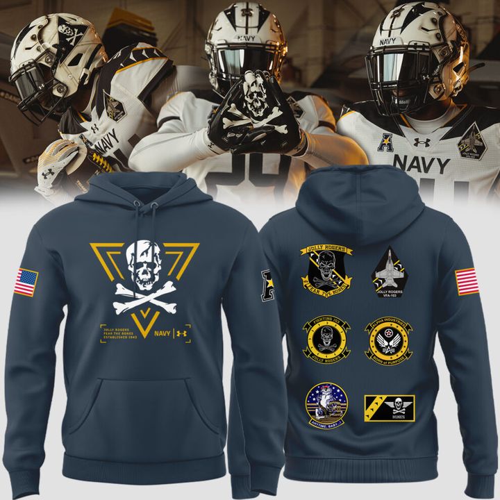 1. Special New Jolly Rogers Navy Midshipmen Hoodie