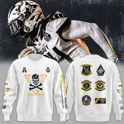 1. Special New Jolly Rogers Navy Midshipmen Sweatshirt
