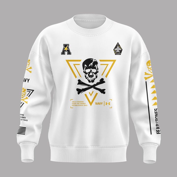1. Special New Jolly Rogers Navy Midshipmen Sweatshirt