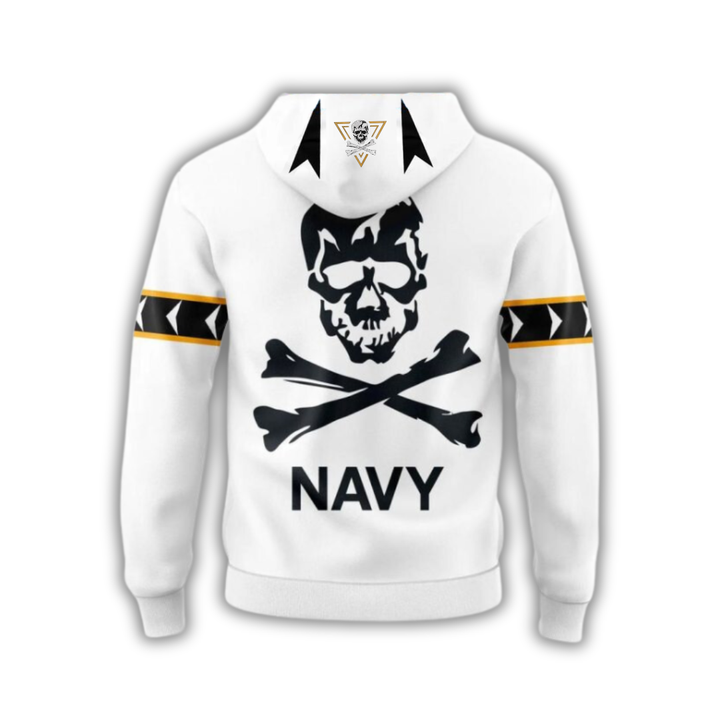 10. Navy Midshipmen 2024 White Hoodie Limited Edition