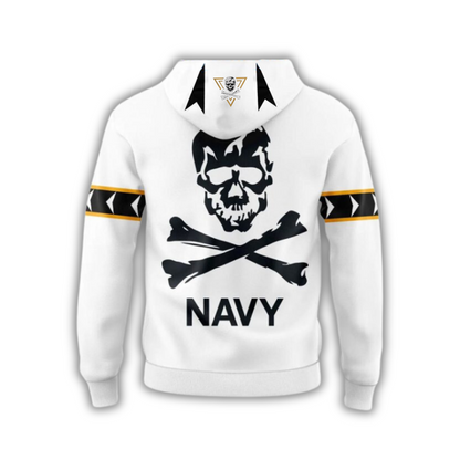 10. Navy Midshipmen 2024 White Hoodie Limited Edition