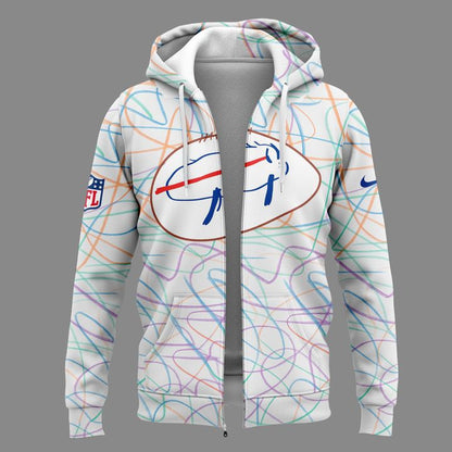 Buffalo Bills ZipHoodie Sesigned By Patients At Buffalo’s Oishei Children’s Hospital