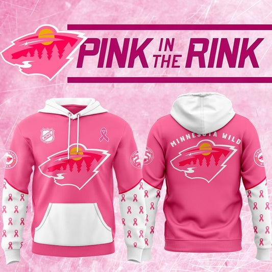 Limited Edition Minnesota Wild x Pink in the Rink Hoodie 2025