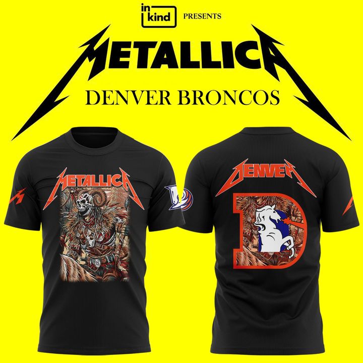 Denver Broncos x 2025 Metallica M72 World Tour T-shirt
