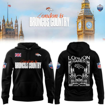 Denver Broncos NFL London game 2025 Limited Hoodie - Black