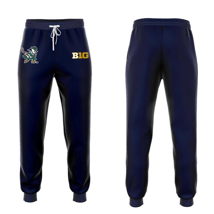 Notre Dame Fighting Irish Under Armour Hockey Leprechaun Rival Fleece Hoodie (Navi) v2