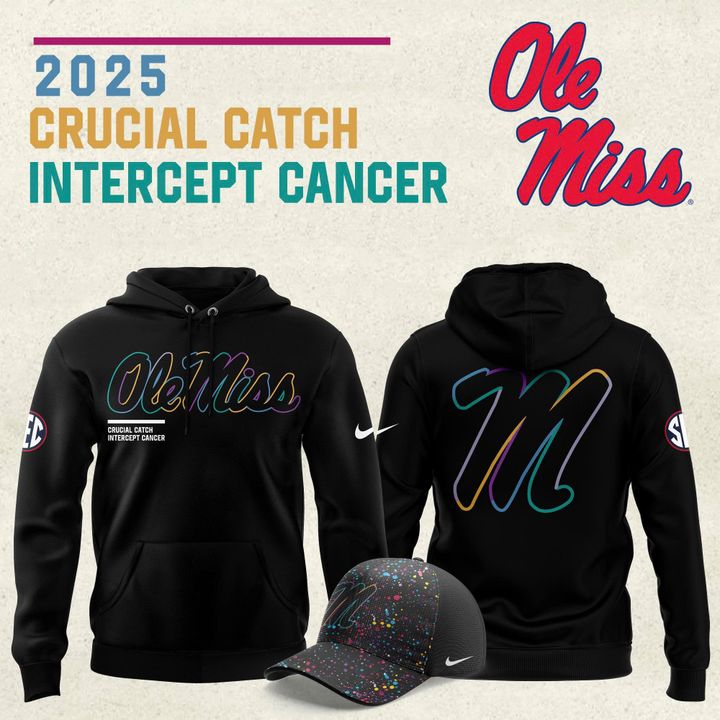 Ole Miss football 2025 Crucial Catch Hoodie